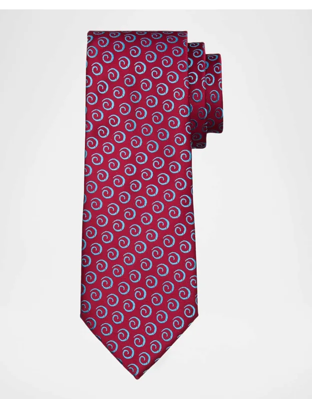 Swirl Pattern Jacquard Silk Tie