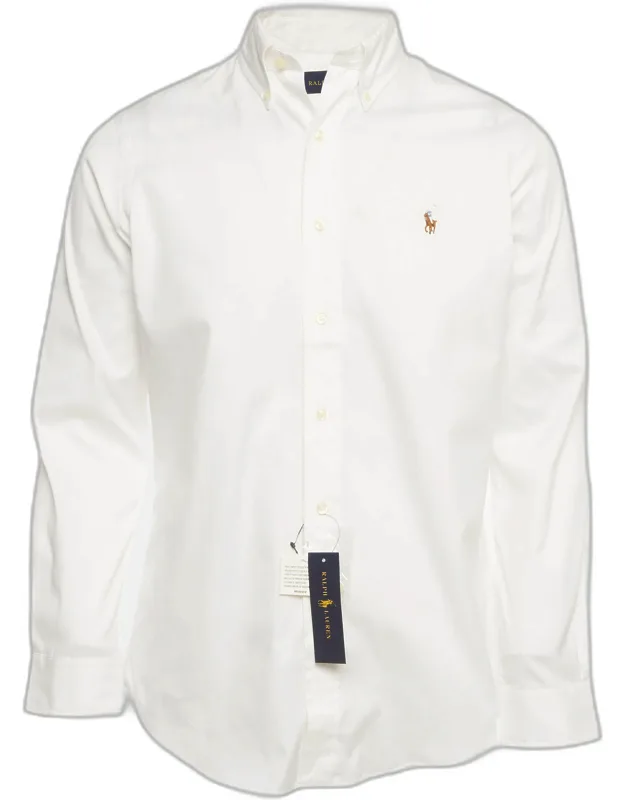 Logo Embroidered Cotton Shirt