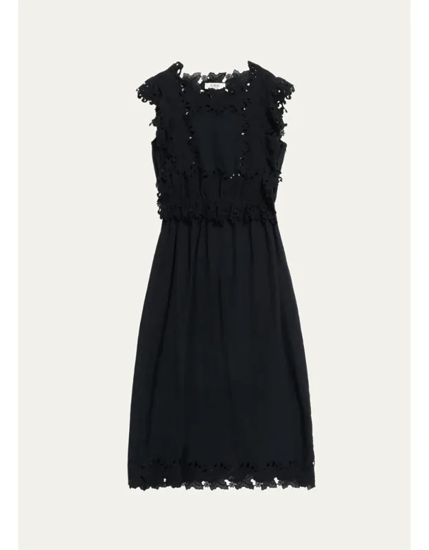 Embroidered Midi Dress