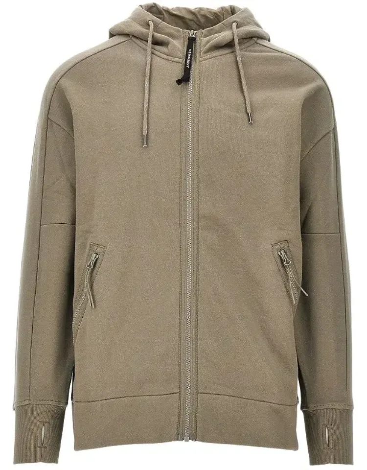 Cotton Full-zip Hoodie With Lenses