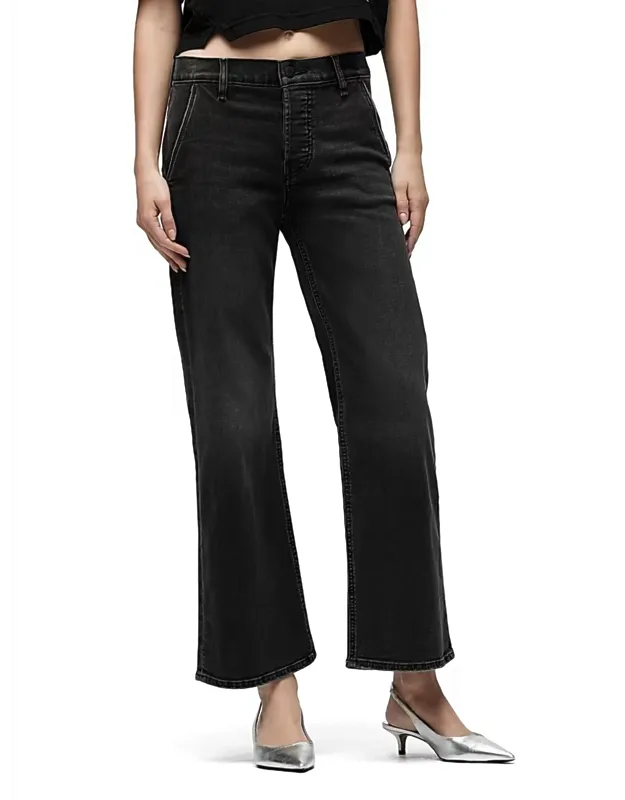 High Rise Wide Leg Ankle Jeans