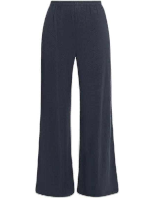 Wide-leg Stretch Linen Pants