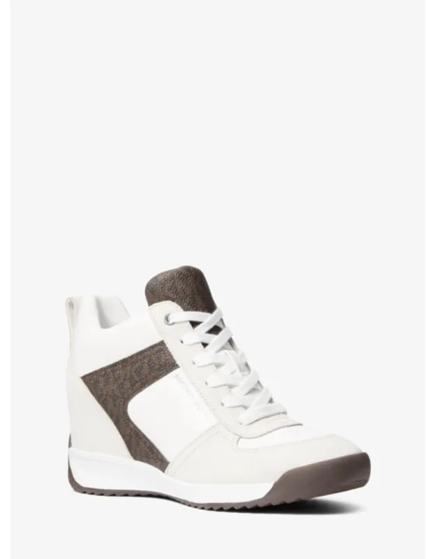 Nikko S2 Suede And Leather Wedge Trainers