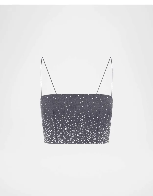 Crystal Suiting Crop Top