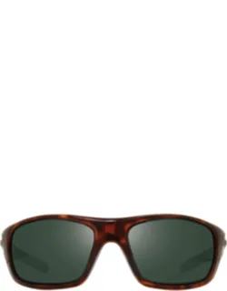 Tortoise Jasper Acetate Wraparound Sunglass