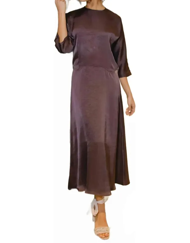 Crushed Satin Dress