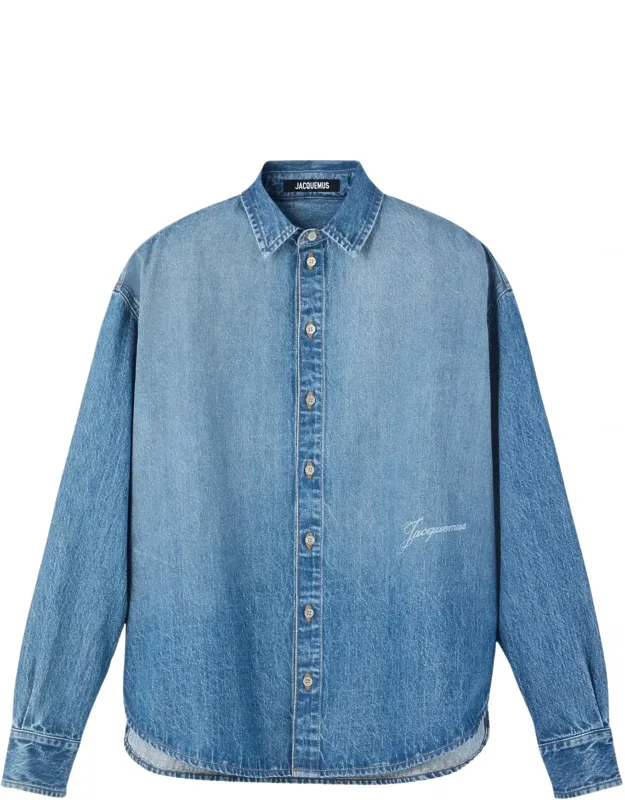 Light Blue Cotton Denim Shirt