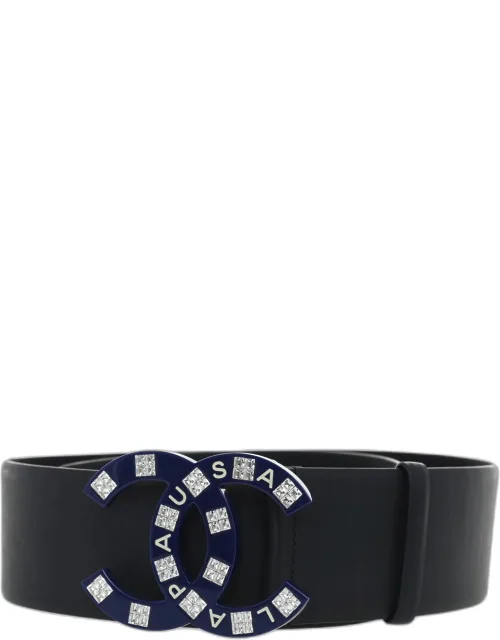 Embellished Wide Leather Belt