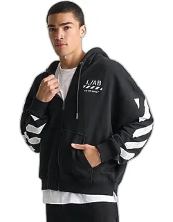 Core Diagonal Fleece Full-zip Hoodie