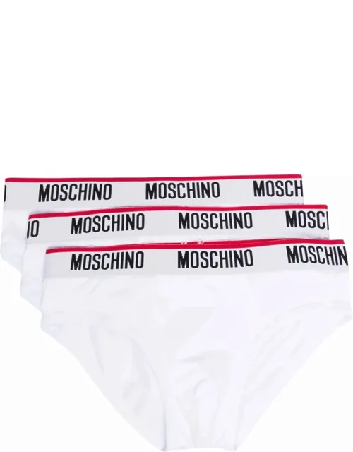 Logo-waistband Briefs (set Of Three)