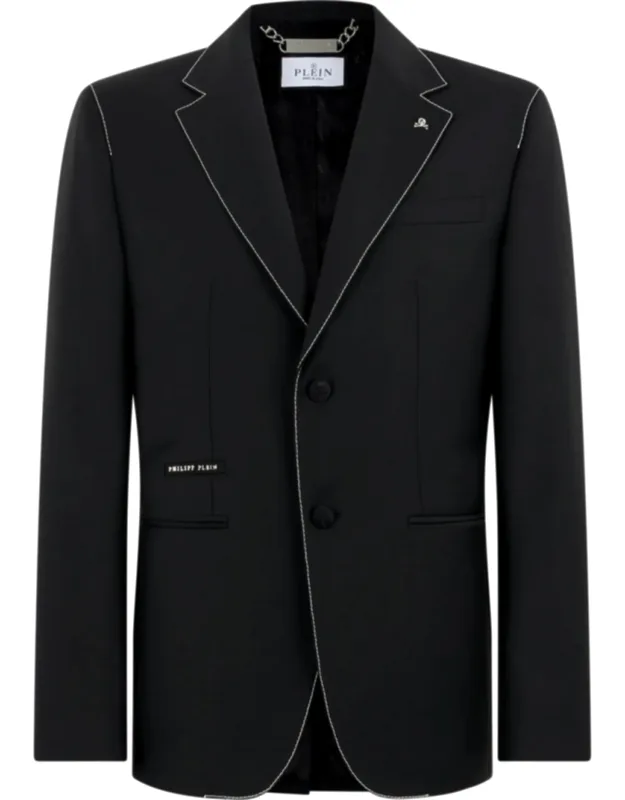 Blazer With Contrast Stitching