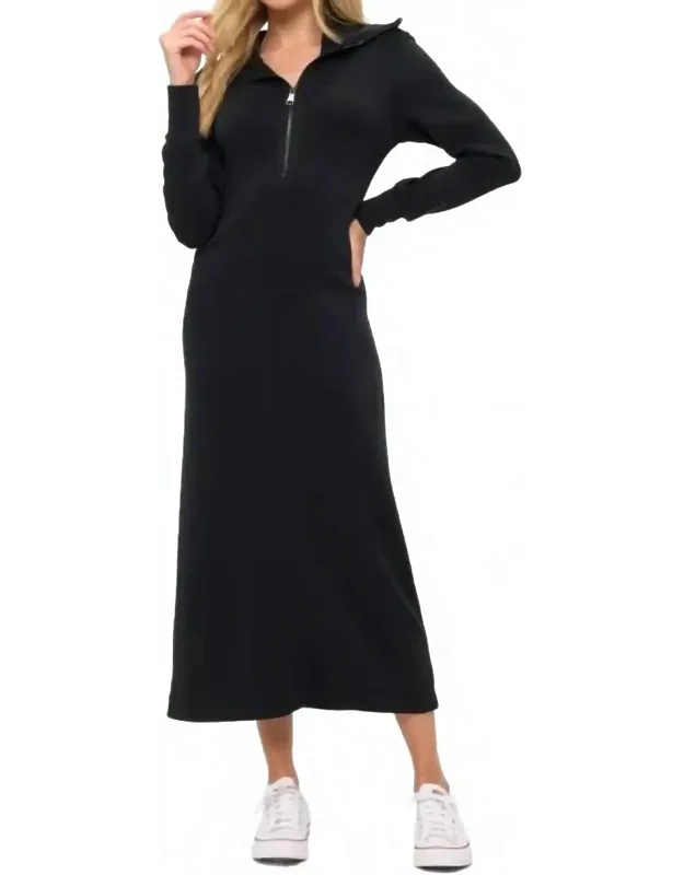 Zipper Midi Dress