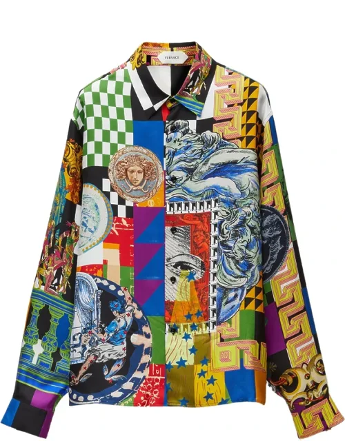 Printed Silk-twill Shirt