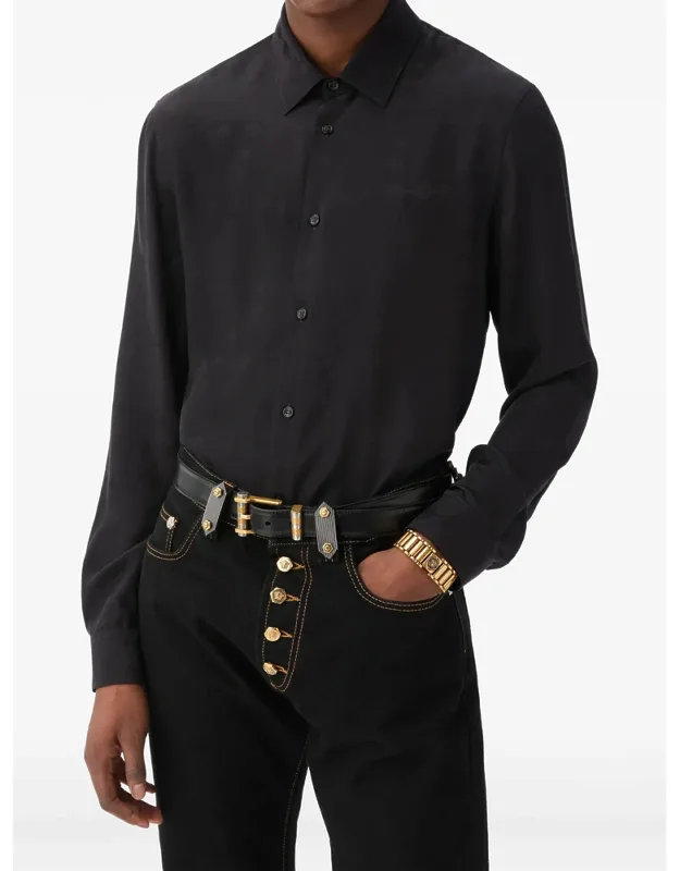Jacquard Silk Crêpe Satin Shirt