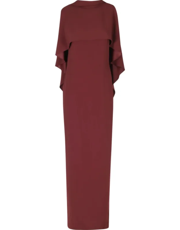 Enver Satin Pleated Belted Viscose Dress