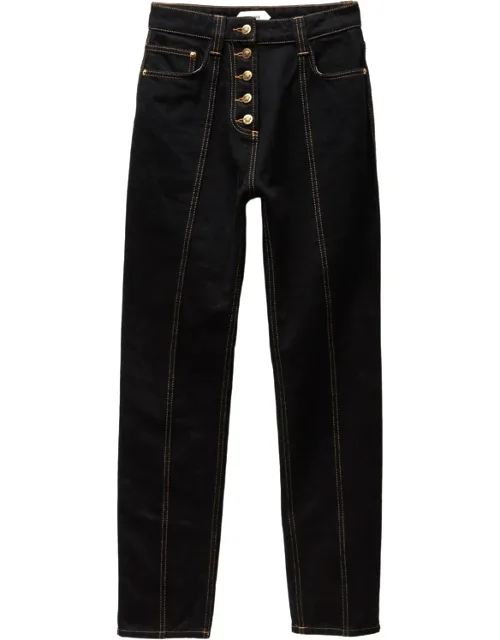 High-waist Straight Jeans