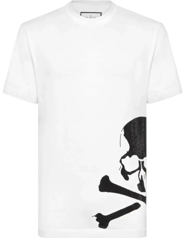 T-shirt Round Neck Ss Tattoo With Bejewelled Skull & Bones