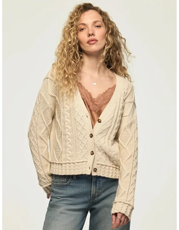 Boxy Cable Cardigan