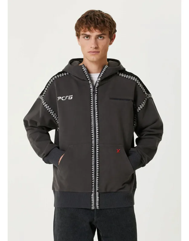 Crochet Zip Up Hoodie