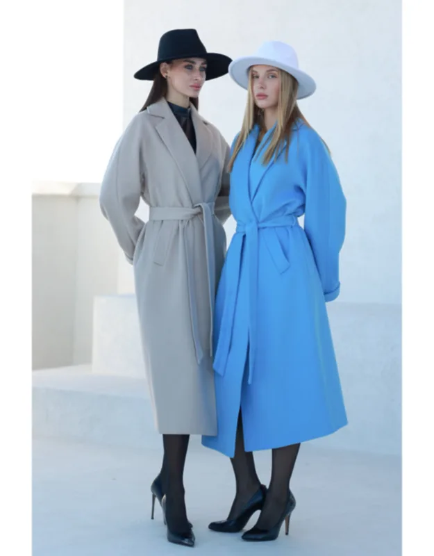 Classic Brushed Cashmere Wool Blend Overcoat