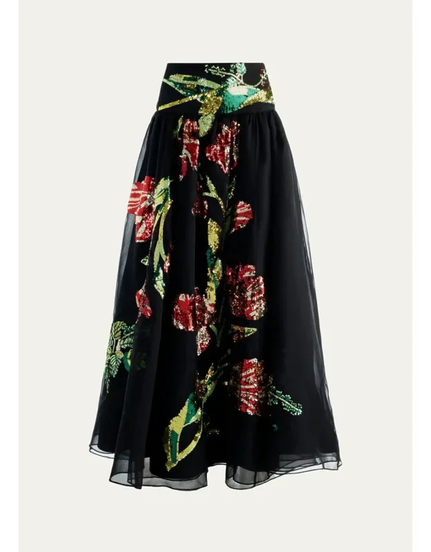 Embellished Maxi Skirt