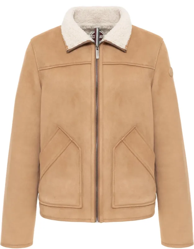 Marrakech Shearling Collar Casual Leather Jacket
