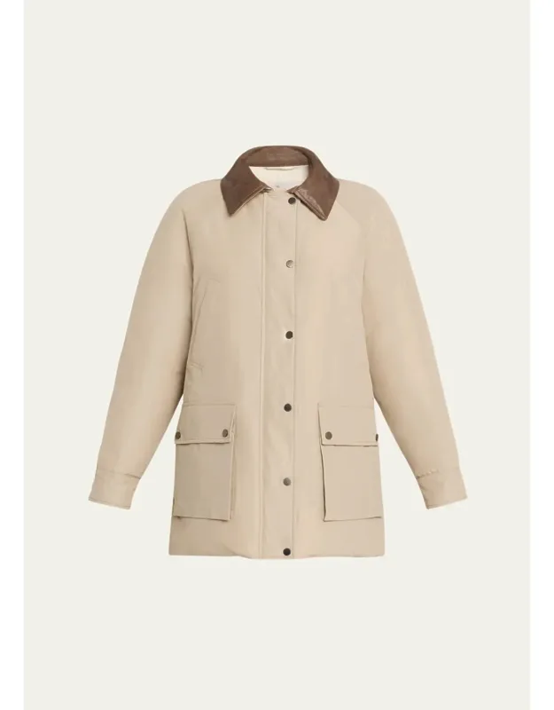 Padded Cotton Techno Car Coat