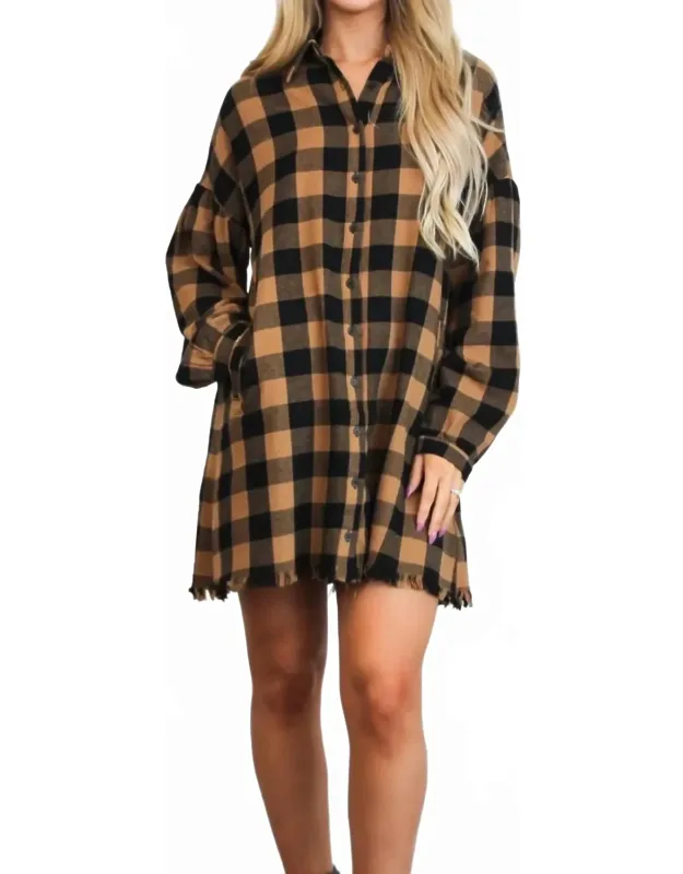 Plaid Shirt Dress