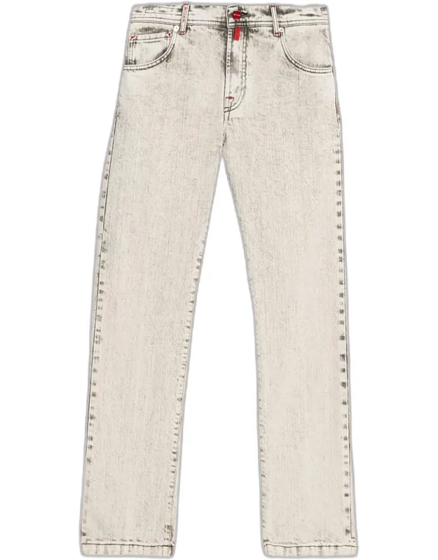 Acid-wash Denim Jeans
