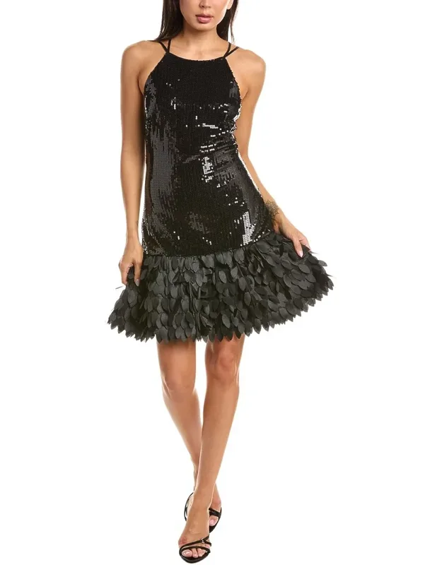 Leni Sequin Petal Hem Mini Dress