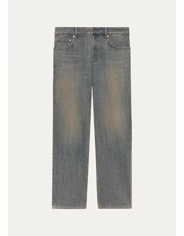 Vintage Wash Straight-fit Jeans