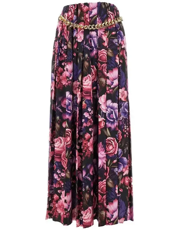 Satin Long Skirt