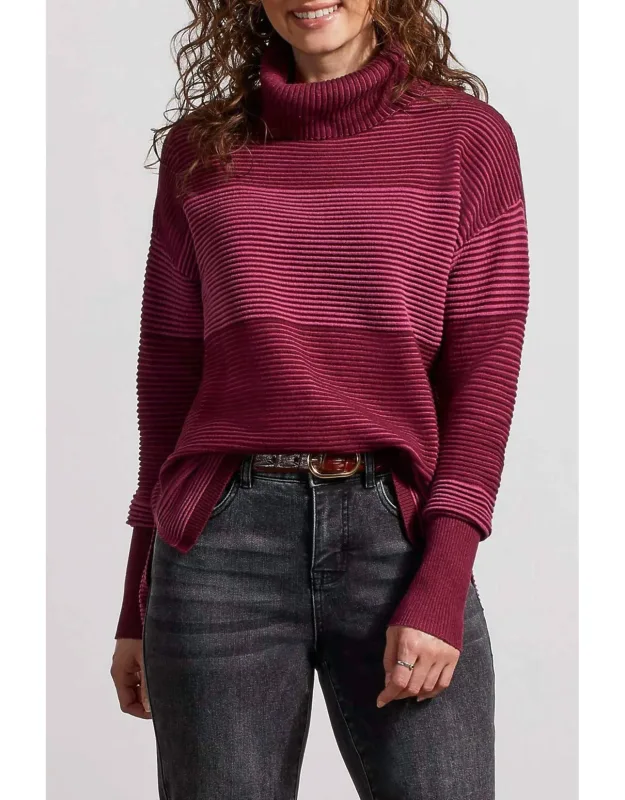 Textured Turtleneck Top