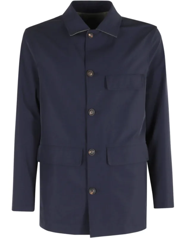 Reversible Buttoned Polyamide Jacket
