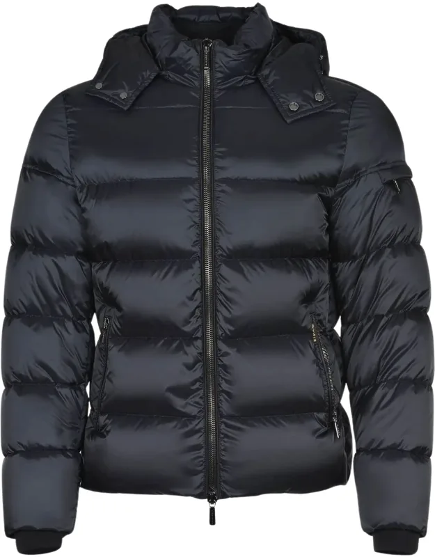 Glossy Hooded Quilted Puffer Jacket
