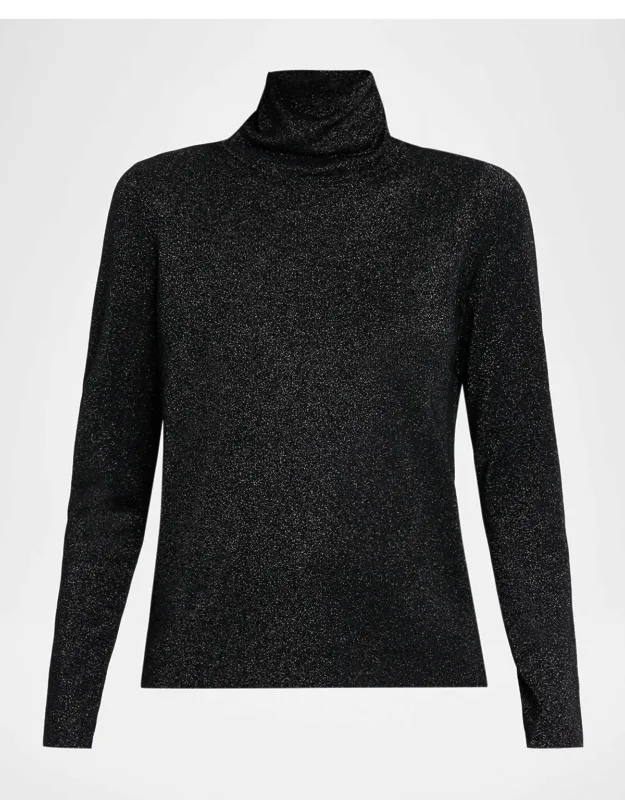 Shimmer Wool-blend Turtleneck Sweater