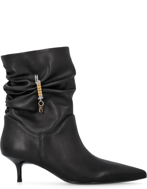 Nappa Leather Ruched Boots