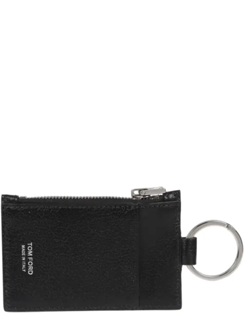 Logo Print Goat Skin Wallet
