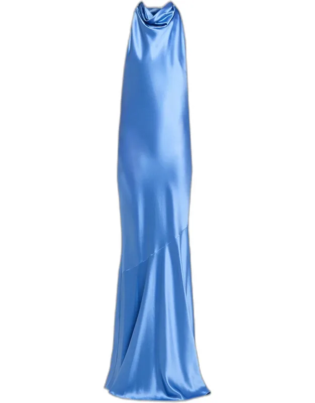 Halter Satin Dress