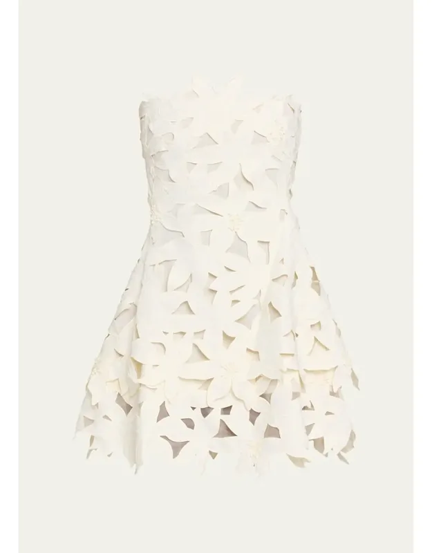 Floral Embroidered Mini Dress