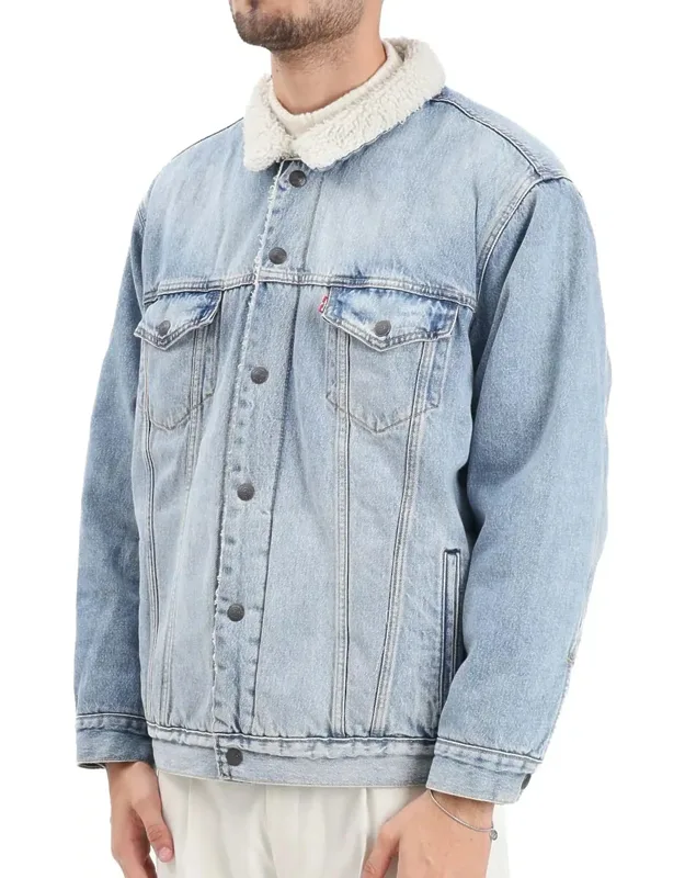 Denim Jacket With Shearling