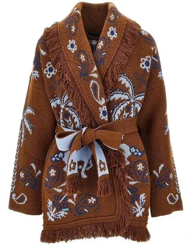 Island Roots Jacquard Wool Cardigan