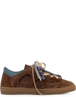 Love Park Suede Cut-out Sneakers