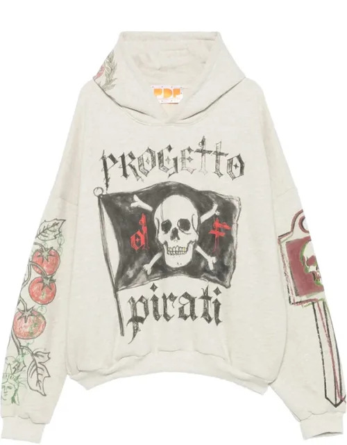 Graphic-print Drawstring Hoodie