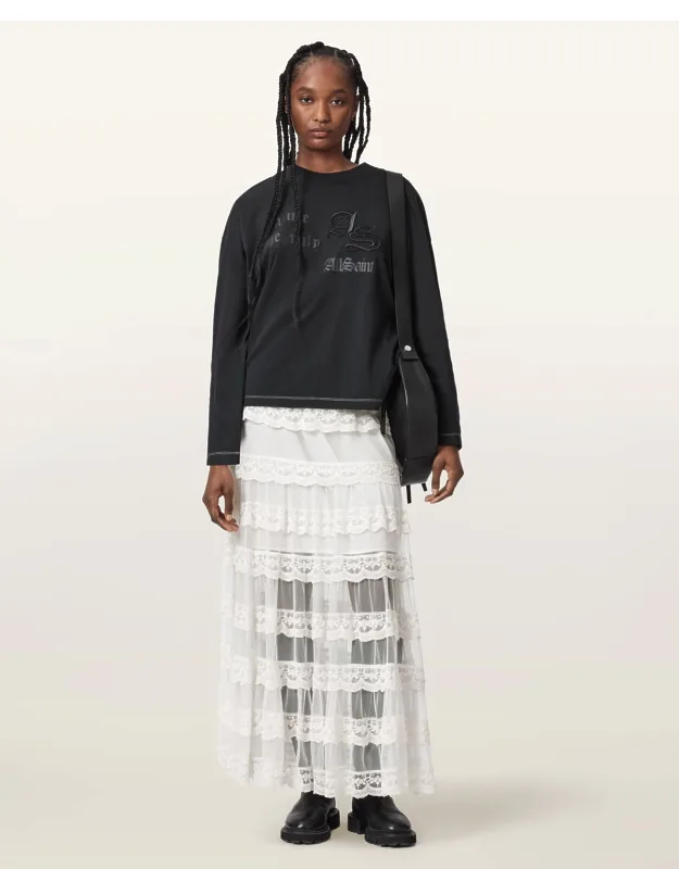 Maggie Tiered Lace Maxi Skirt