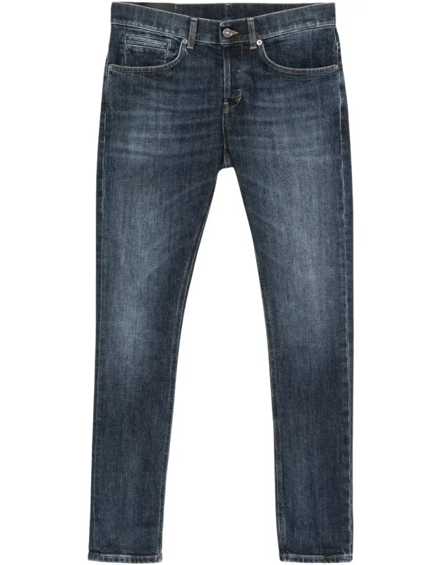 Faded Whiskered Slim Jeans
