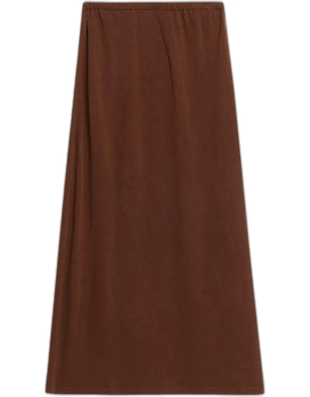 Sheer Jersey Midi Skirt