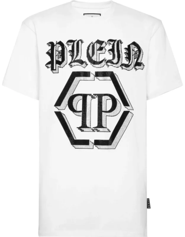 T-shirt Round Neck Ss With Rib Knit Neckline And Two Needle Stitching