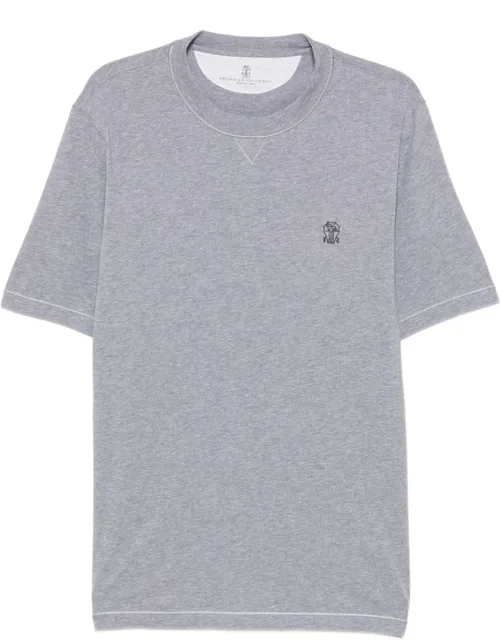 Logo-embroidered T-shirt