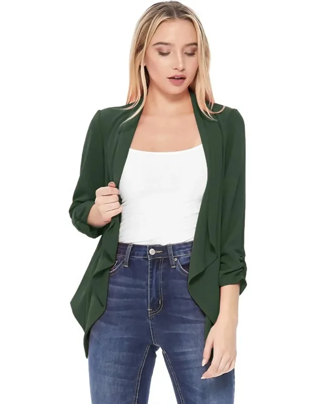 Open Front Waist Length Blazer